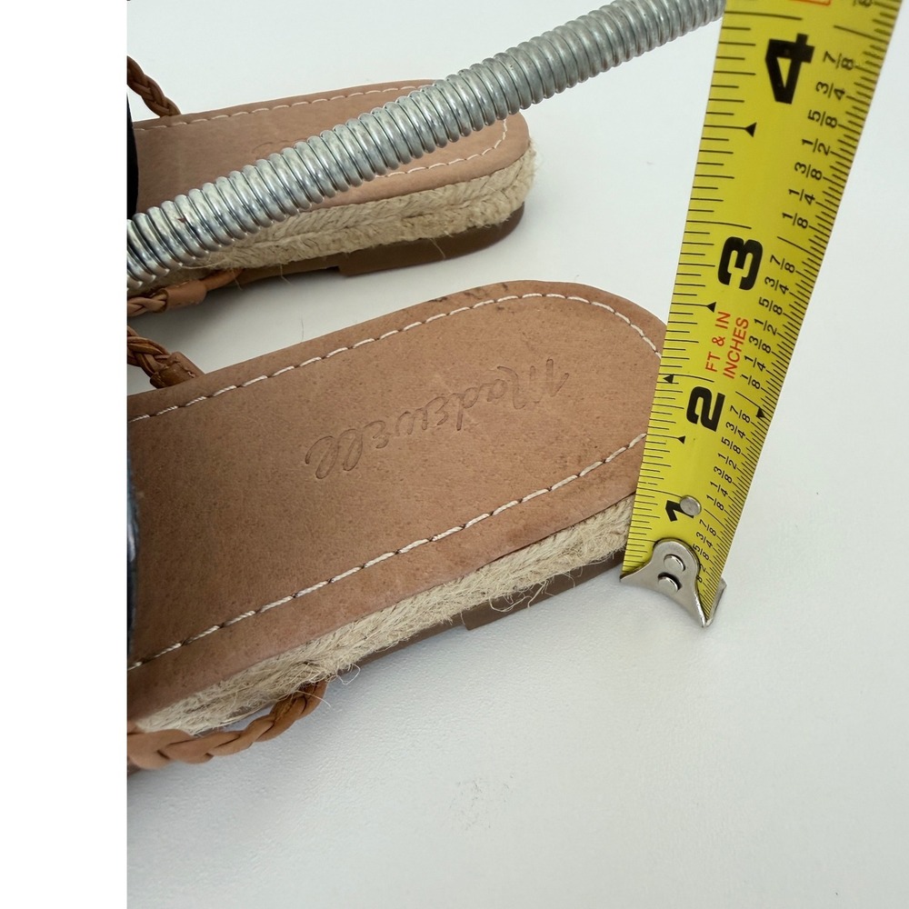 Madewell The Braided Boardwalk Espadrille Slide Sandals English Saddle MD777 8 - Picture 6 of 16